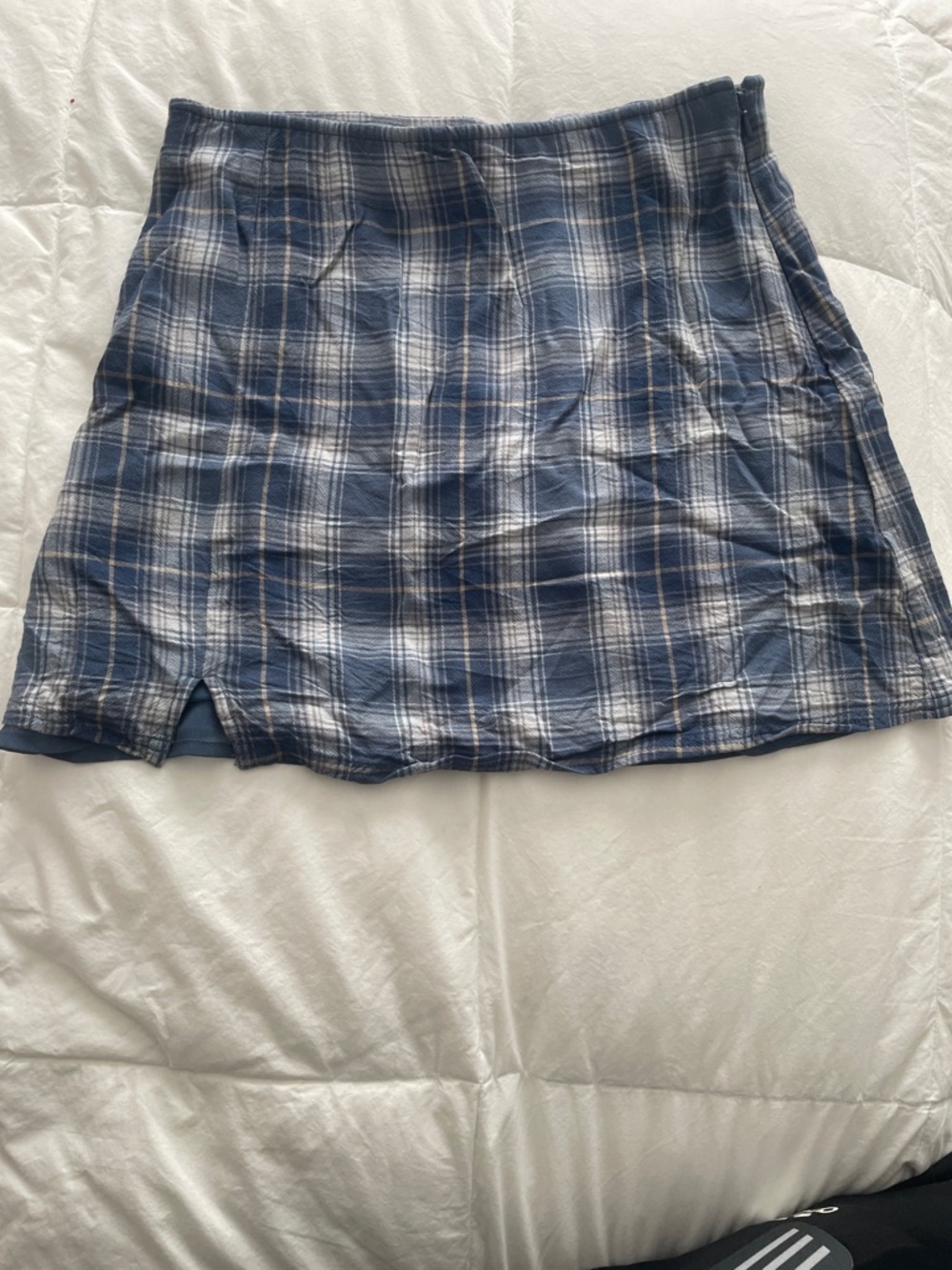 American Eagle blue plaid mini skirt Size S